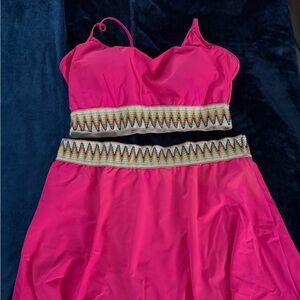 Hot Pink Beaded Waist Sundress